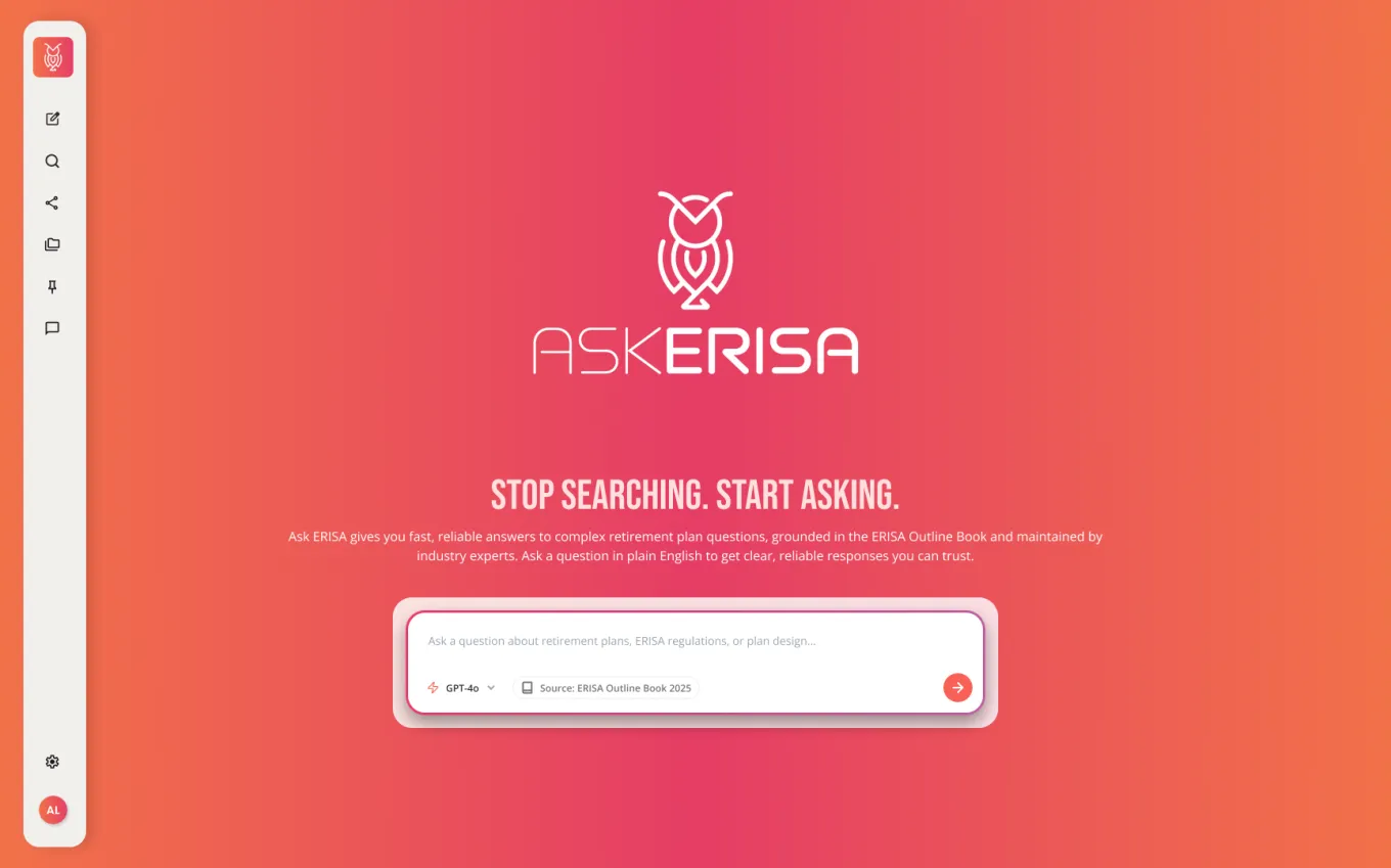 AskERISA home screen